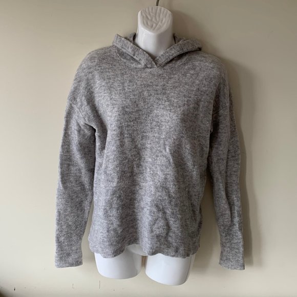 Vineyard Vines Gray Wool Blend Plush Hoodie Sweater - Picture 2 of 8